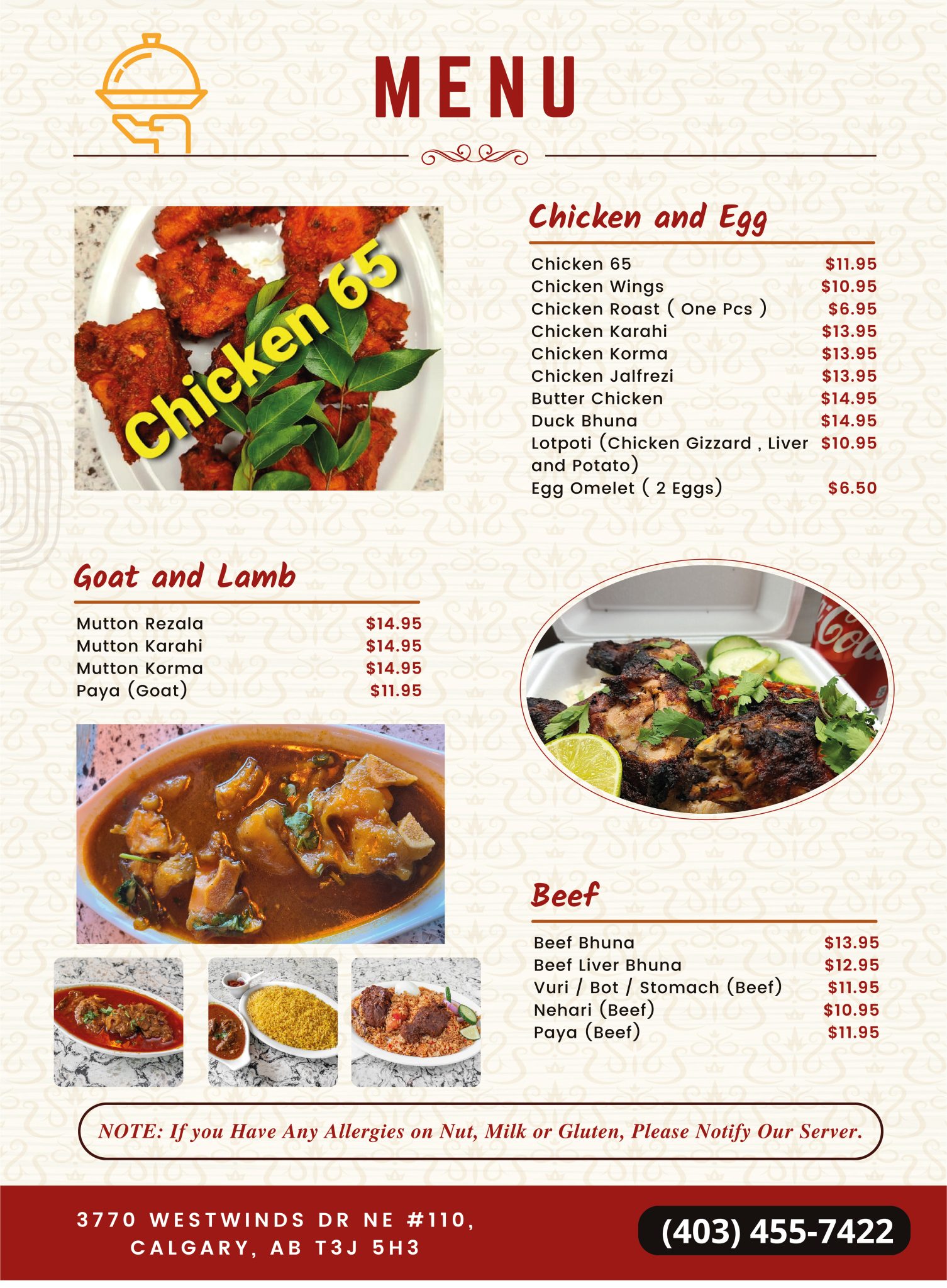 Menu | Utsav Sweets and Restaurant